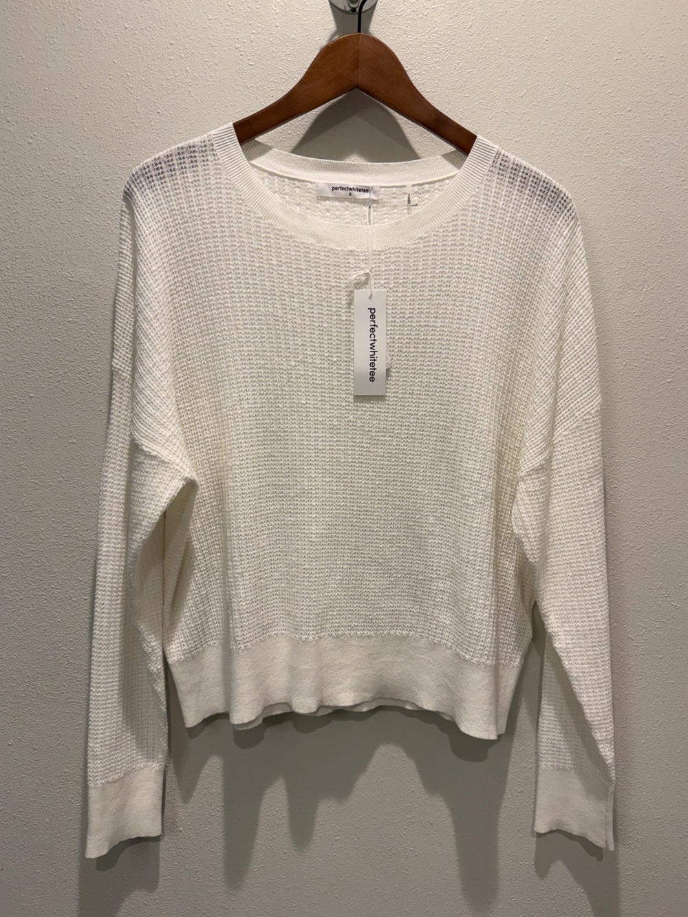 Perfectwhitetee pointelle sweater